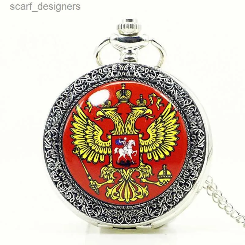 Pocket Watches Fashion Vintage Silver Double Phoenix Wings Enamel Quartz Flip Clock Men FOB Chain Pocket Es For Men Women PB609 Y240410