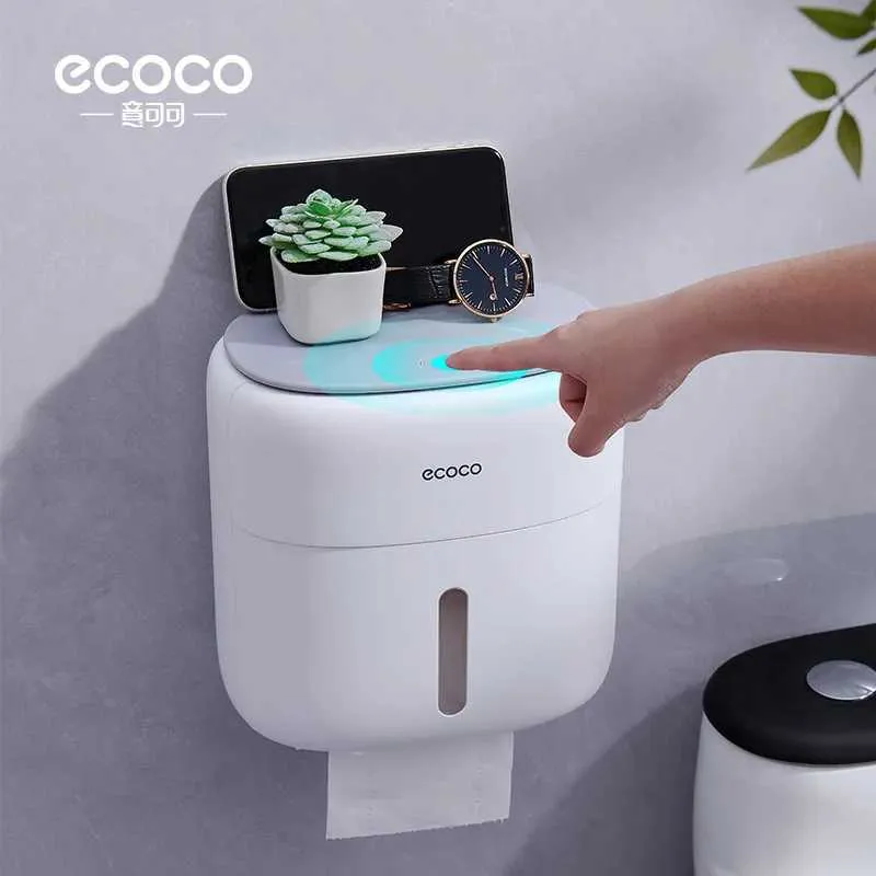 Supports de papier toilette support de papier de toilette écoco-water sans foret de tissu de forage wc roll