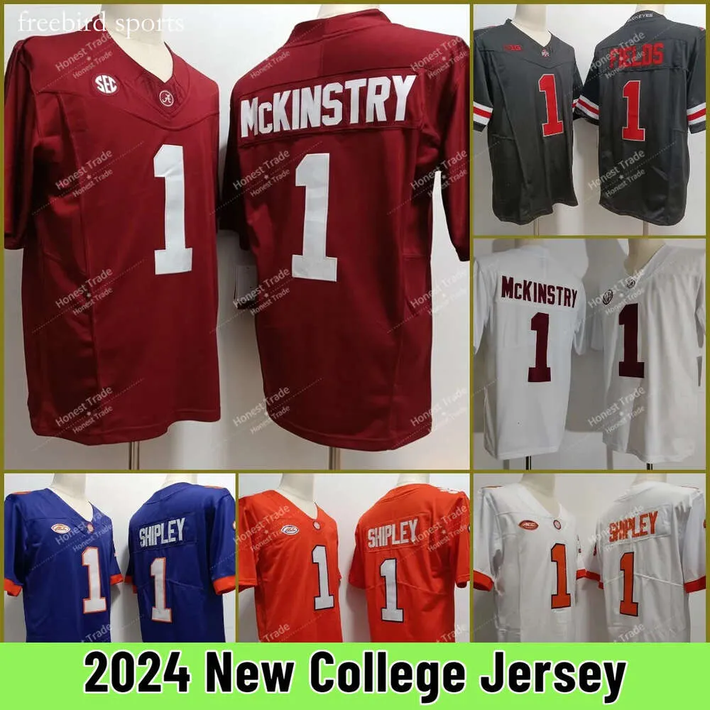 Justin Ohio State Buckeyes Fields Kool-Aid McKinstry Jersey 1 Will Shipley Purple Orange Red Ed Football College Jerseys # 1 S #