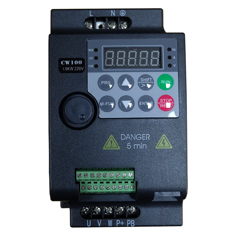 1.5KW 220V 1 Phase Input 3 Ph Output 2HP Economical Mini VFD Variable Frequency Drive Converter for Motor Speed Control Inverter