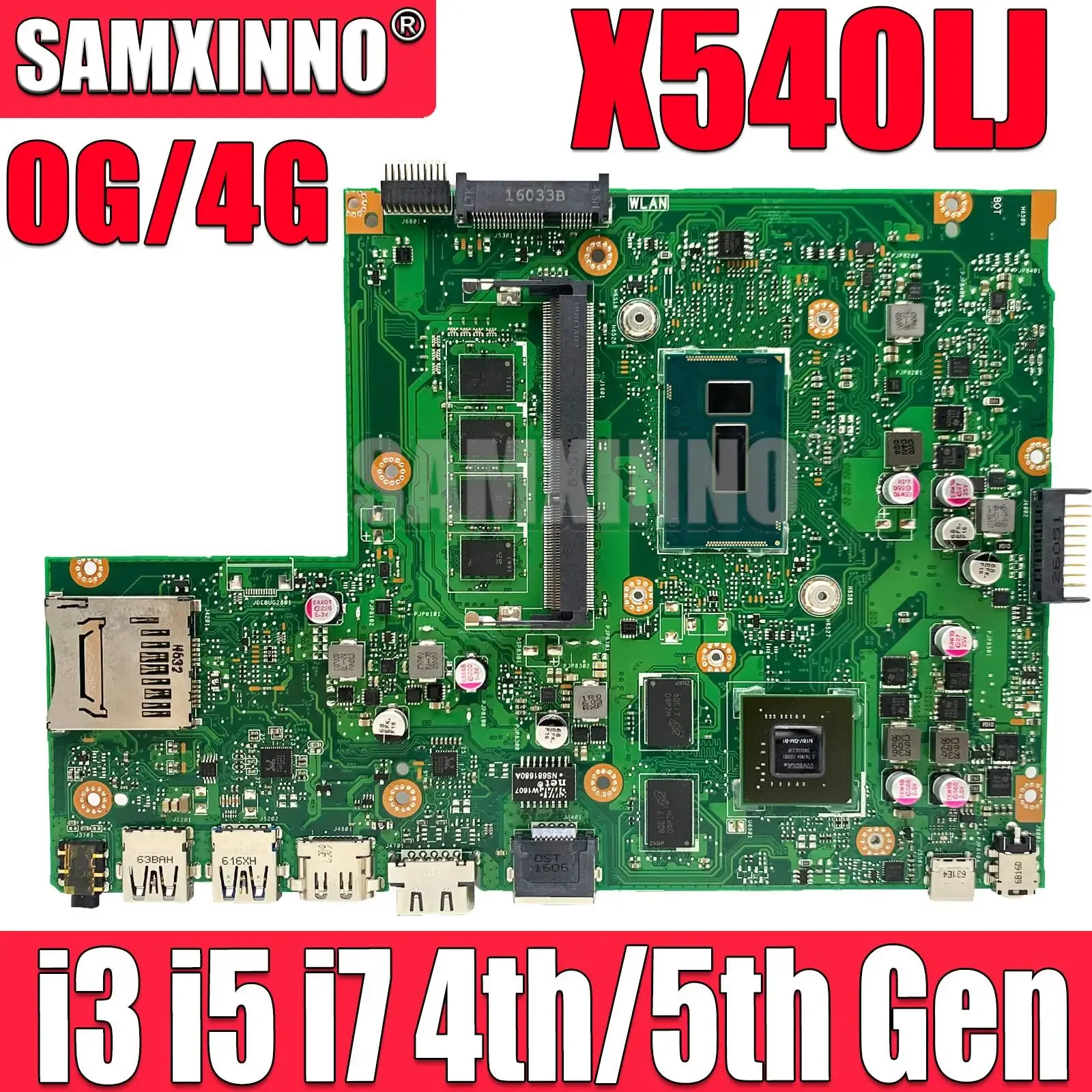 Motherboard X540LJ Motherboard For ASUS X540LA F540L X540LJ X540L Laptop Motherboard with I3 I5 I74th/5th Gen CPU GT920M 0G/4GRAM