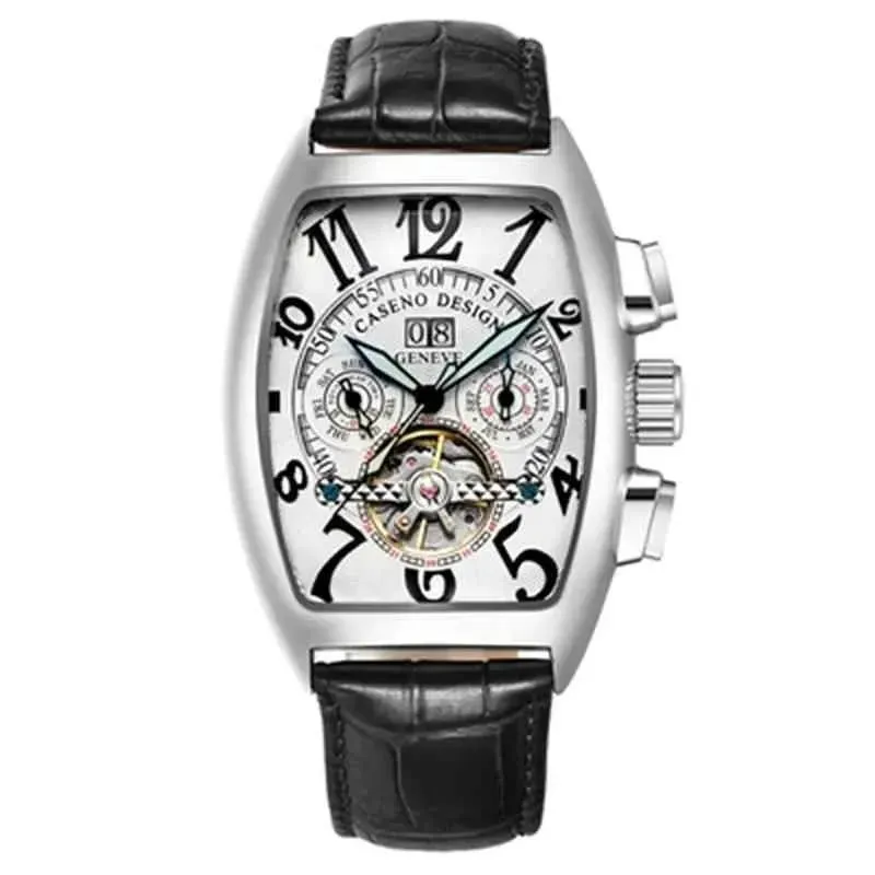 U1 Top AAA Muller- Marca de luxo de luxo Assista a um esqueleto auto-vento Tourbillon Movimento automático 3BAR RELAÇÃO ÁGUA EMPRESENTE HOMENS PARA FRANCK GENEVE MECÂNICO GENEVE Wristwatch de J930