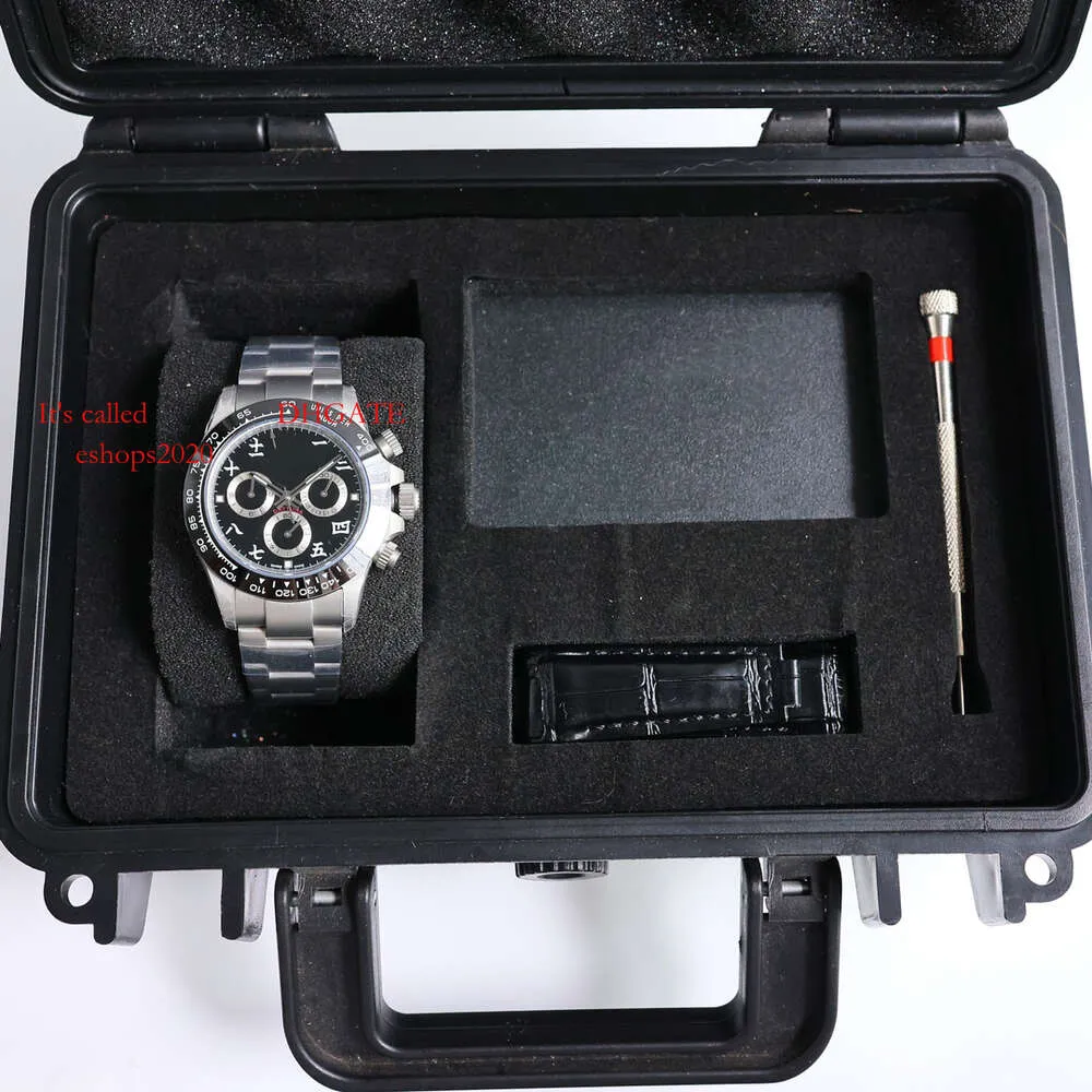 Grijs 40*12,3 mm Automatische SuperClone 7750 Watch Business AAAA Men's Round Black Chronograph Movement Designers Fashion 545 Montredeluxe
