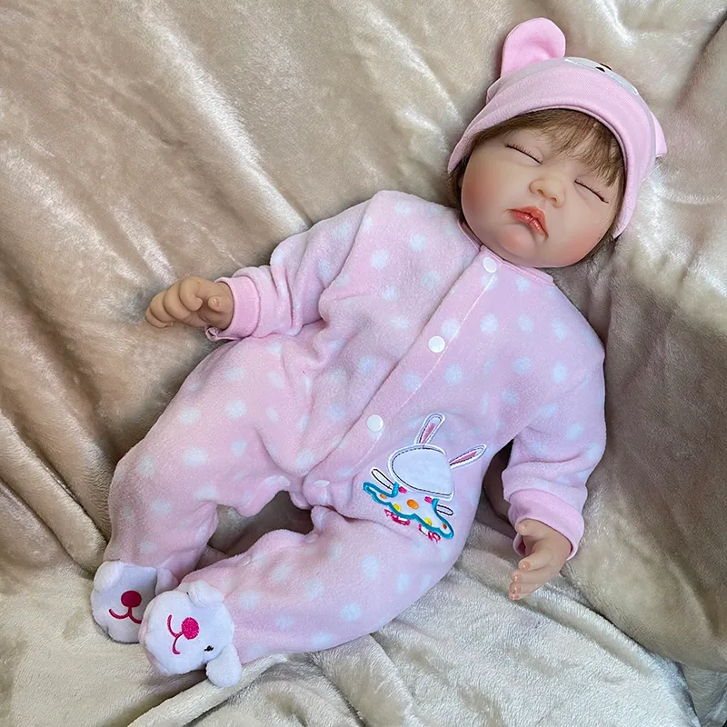 55cm Newborn Baby Rebirth Doll Baby Doll 22 Inch Realistic Real Babe Doll Kids Birthday Gift Reborn Bebe Doll