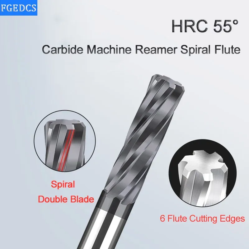 Carbide Machine Reamer Spiral 4.91 4.92 4.93 4.94 4.95 4.56 4.57 4.58 4.59 Metal Cutter 4Flute CNC Chucking Reamer Cutting Tools