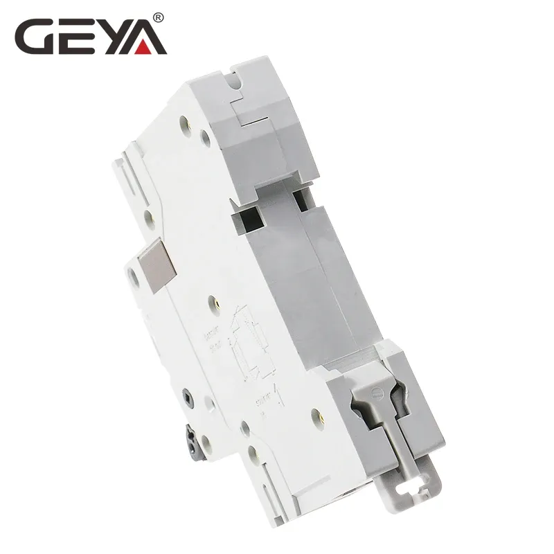 Geya Gym9 1P MCB 6A-63A DIN RALE 220V 400VサーキットブレーカーACタイプ6KAブレーク容量C曲線