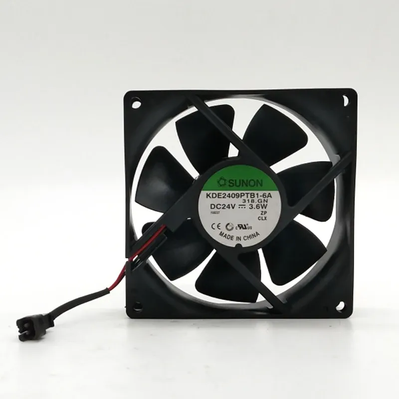 Kylning Original Sunon KDE2409PTB16A 9CM 92x92x25mm 9225 DC 24V 3.6W Case Server Inverter Cooling Fan