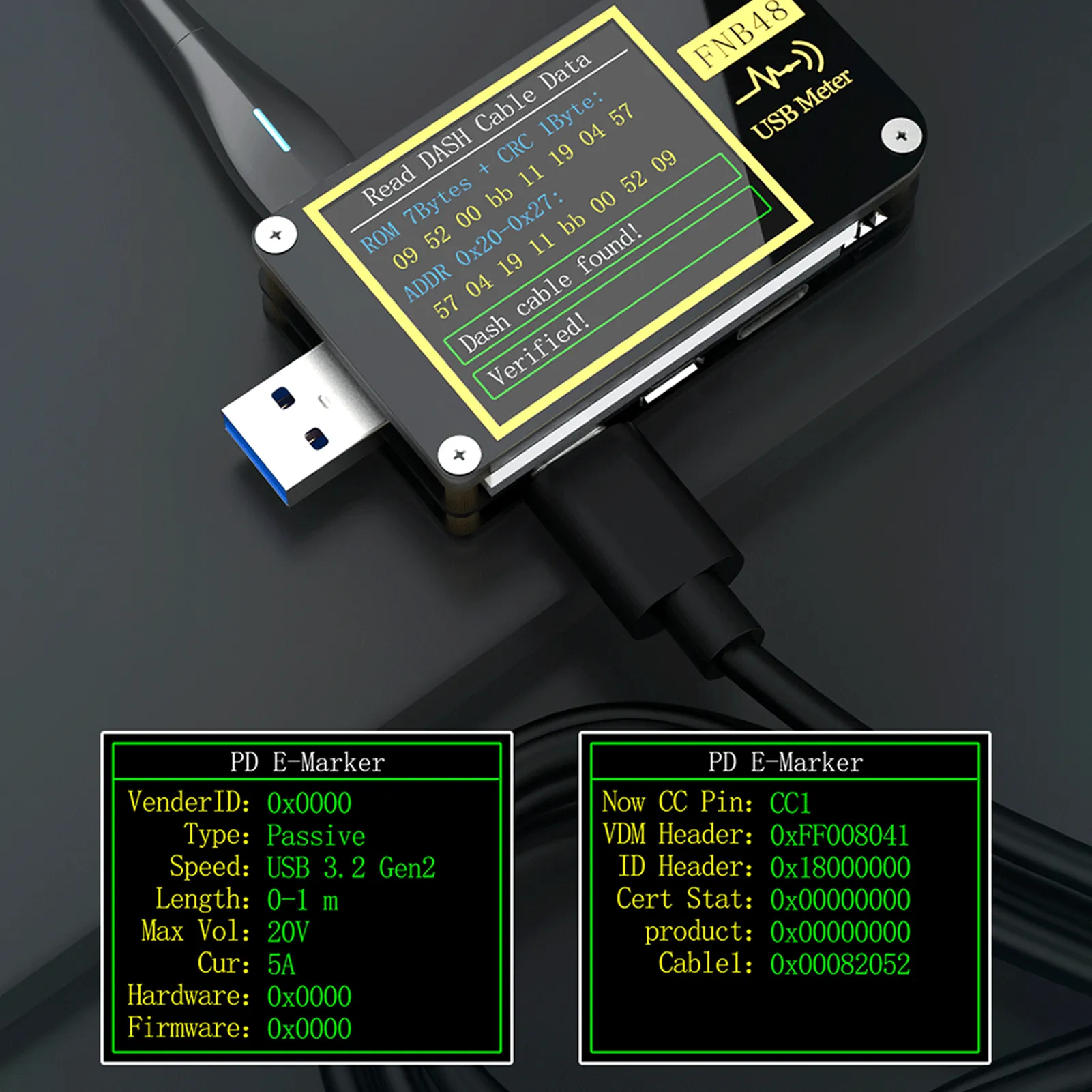 FNB48 PD Trigger Voltmeter Amperemeter Stroom en Вольтметр USB -тестер телефон Quick Зарядка протокола протокола теста теста