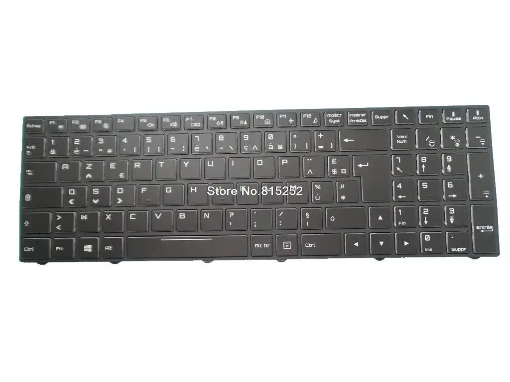 Claviers clavier pour ordinateur portable pour Medion Erazer x7855 MD60944 MD61185 MD60821 MD61650 noir avec cadre avec rétro-éclairé