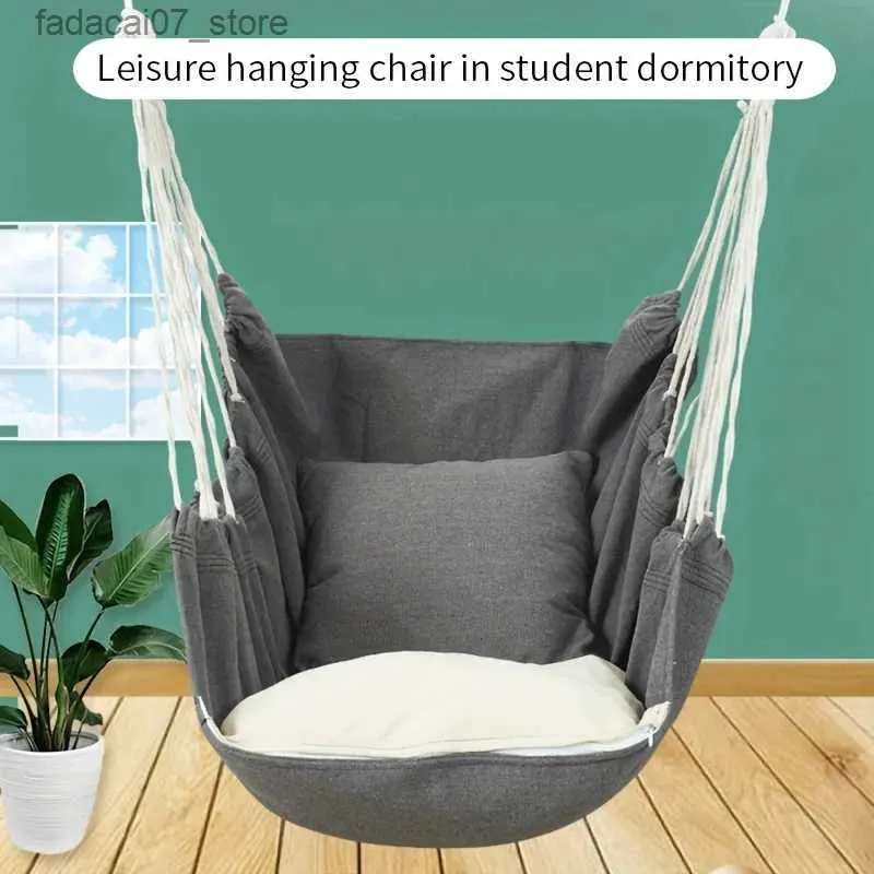 Hammocks Compact portable swing chair hanger easy to install high-capacity comfortable outdoor relaxation suitable for gardens beaches camping etcQ