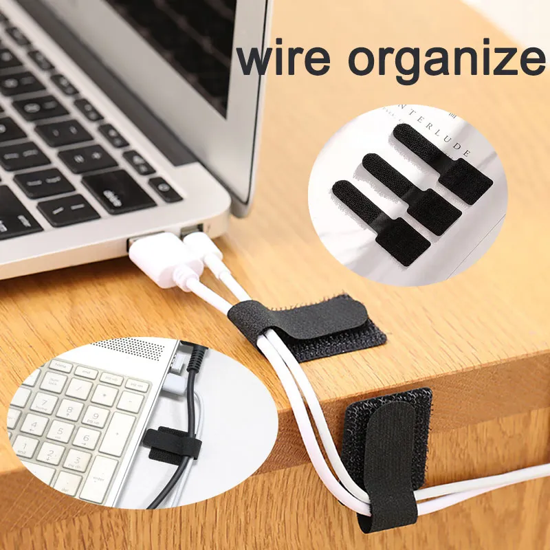 8-16pcs Kendinden yapışkanlı tel organizatör kablo kravat klipleri damla şarj veri kablo hattı tutucu kordon yönetimi yeniden kullanılabilir bağlantı elemanı bant
