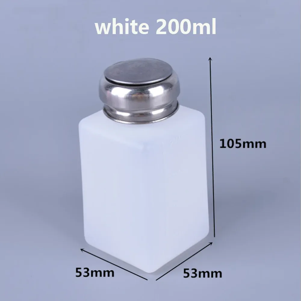 200 ml tom pump dispenser flytande UV/LED -gel polska rengöringsmedel Borttagare flaska nagellack ren aceton flaskmanikyrverktyg #j36