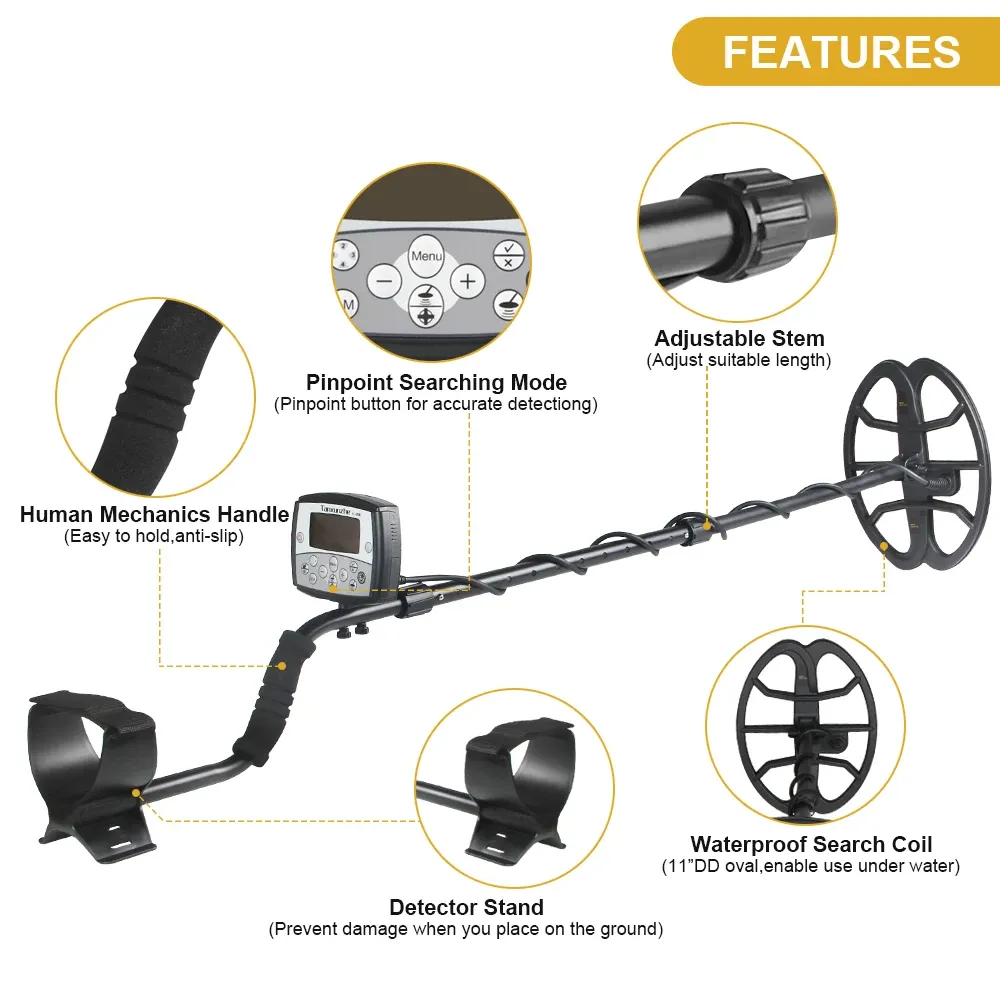 Tanxunzhe TC 800 Professional Metal Detector With High Sensitivity For ...
