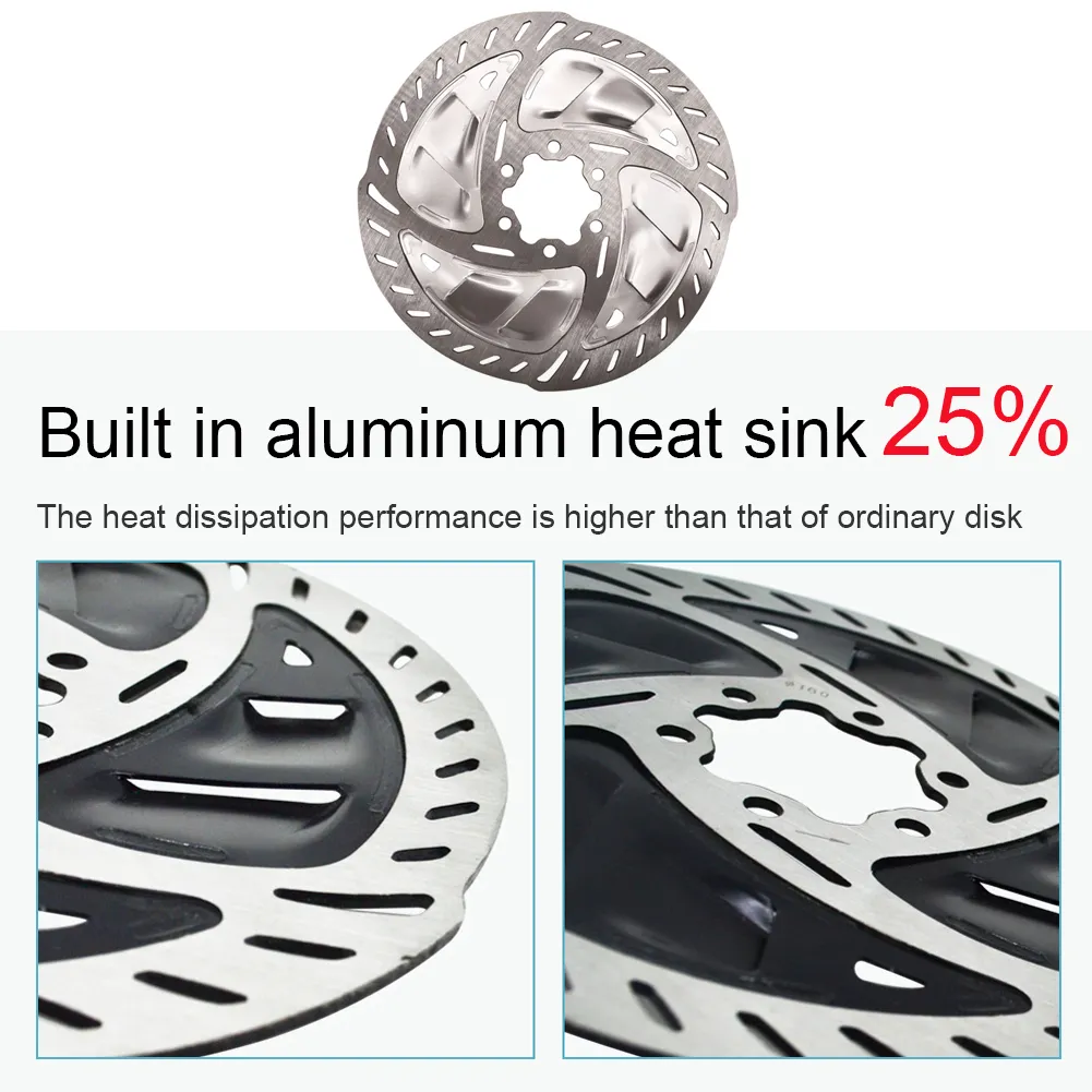 Premium 6 Bike Disc Brake Pad Rotors: Enhanced Cooling Fins for Road ...