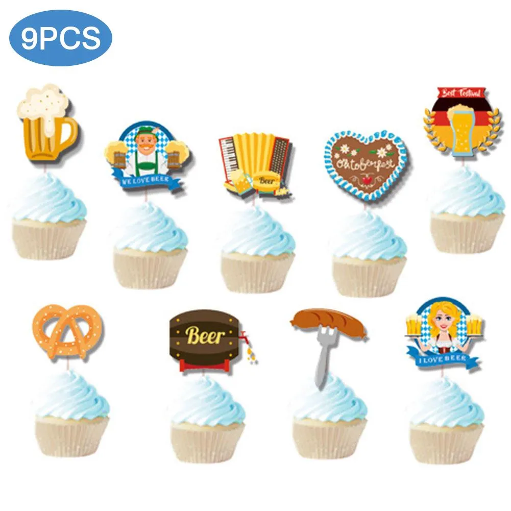 100 Drapeaux Cure-dents Bavarois Bleu Et Blanc - Décoration Oktoberfest, Cupcake, Cocktail - Pour Fête à Thème Bière