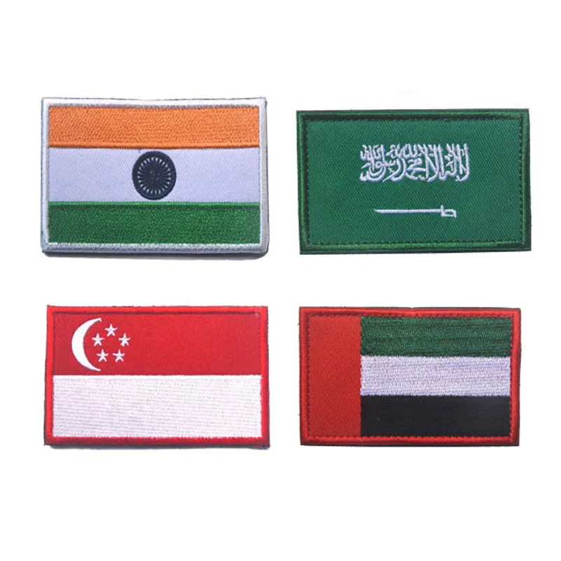 Bordados do Japão Cingapura Turquia Paquistão Vietnã Índia Laos Tailândia Malásia Arábia Saudita Emirados Árabes Unidos Iraque Israel Ásia Flag