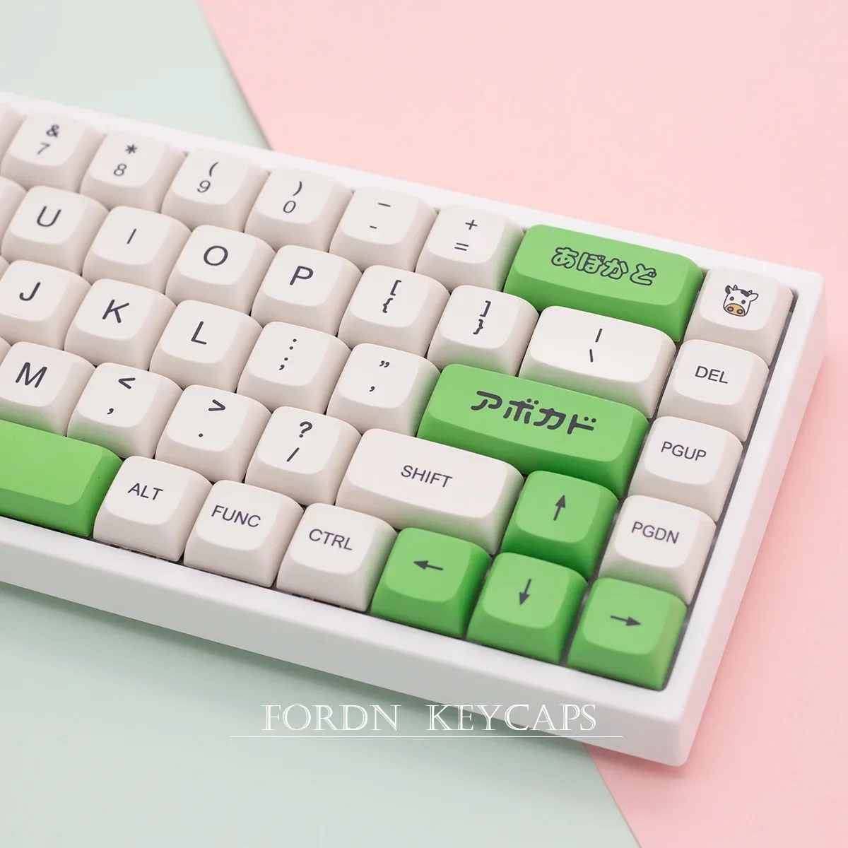 Tillbehör 137Key AVOCADO MILK KEYCAPS PBT SUBLIMATION XDA HYCKLIG MEKANISKA Tangentbord KeyCaps Japanese and English Full Round Keycaps 61