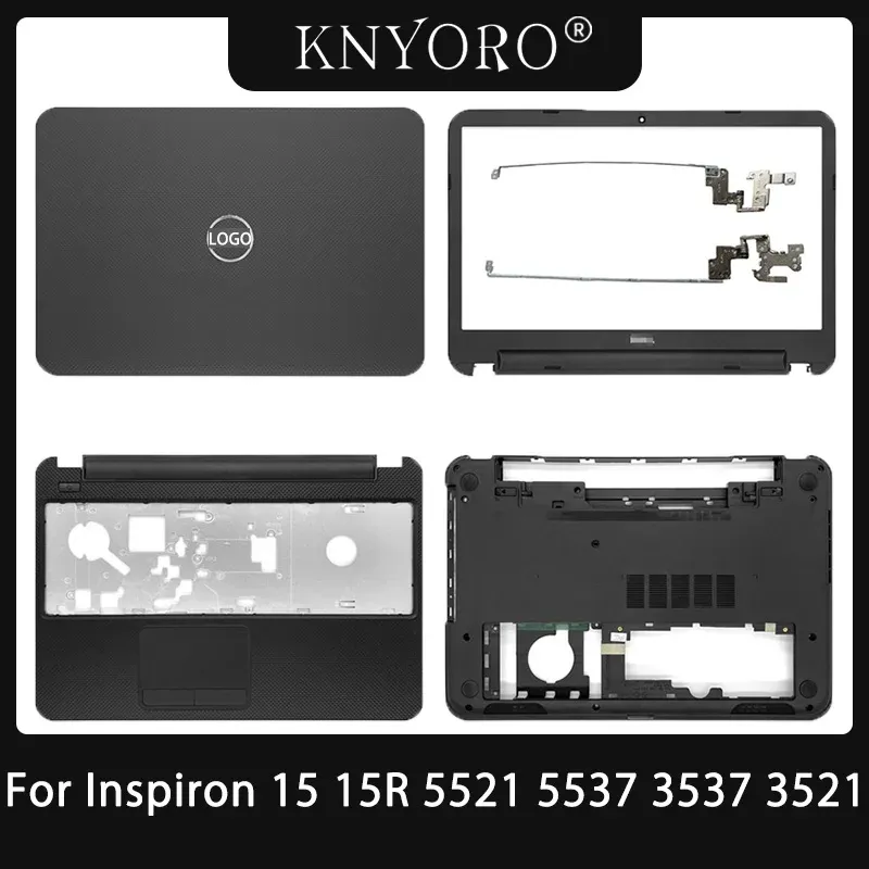 Ramki Nowe obudowa laptopa dla Dell Inspiron 15 15R 5521 5537 3537 3521 LCD Tylna pokrywa/przednia ramka/Palmrest/dolna skrzynia/zawiasy