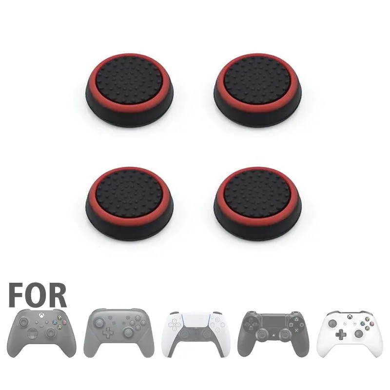 4st Non-Slip Silicone Analog Joystick Thumbstick Thumb Stick Grip Caps Fall för Xbox 360 Xbox One PS3 PS4 PS5 Controller