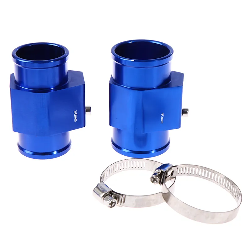 Universal Aluminum Alloy Water Temp Joint Pipe - Car Radiator Hose Adapter With Clamps - View #3