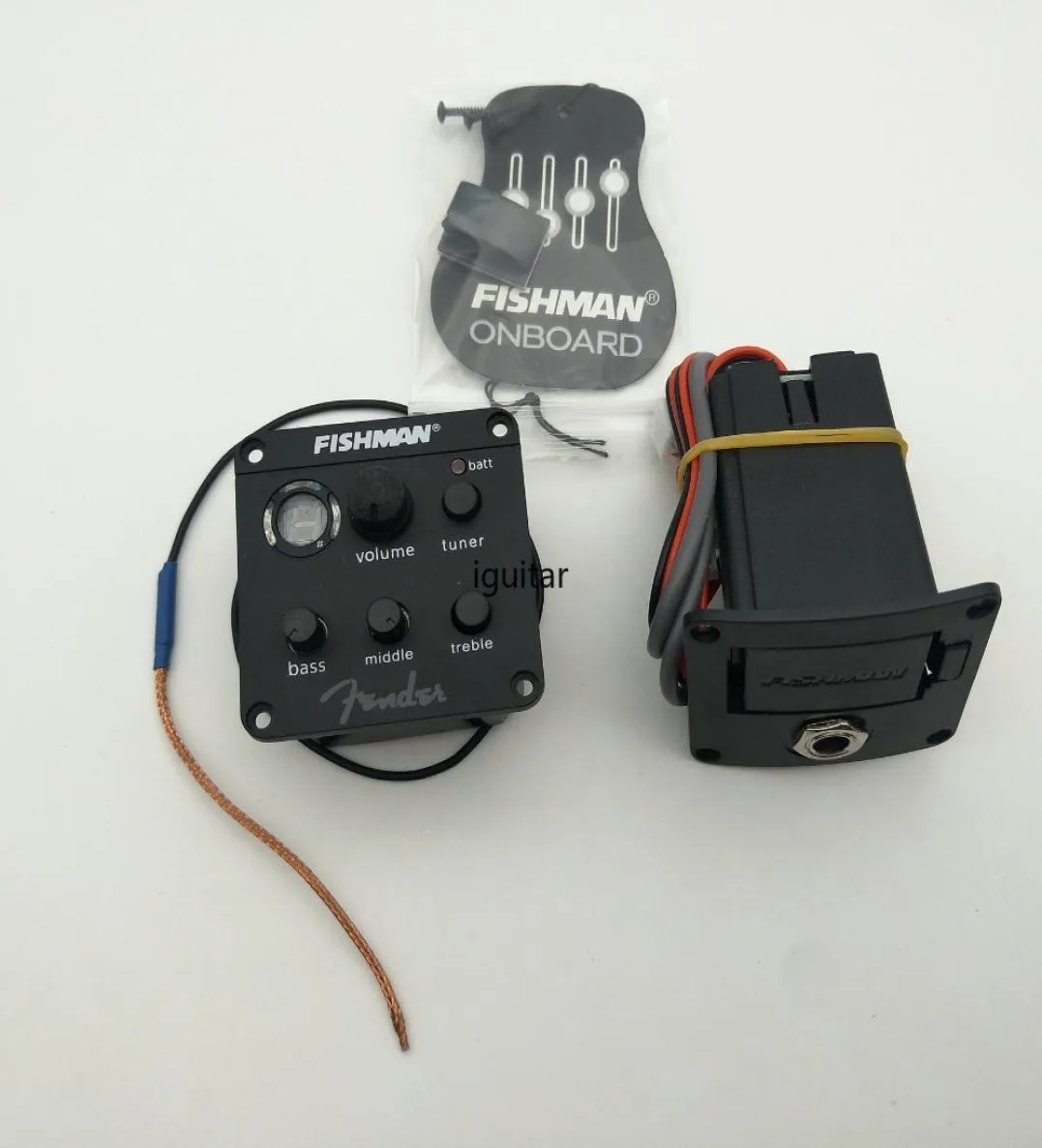 Guitar Pickups Fishman ISYS EQ Tuner Piezo Pickup Preamp System for Acoustic Guitar Pickups5967946