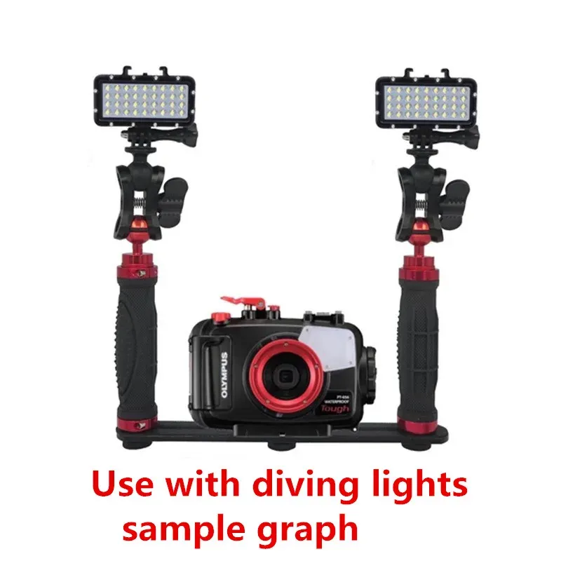 Underwater Scuba Diving Stabilizer Rig Tray With LED Light Mount For GoPro And Cameras