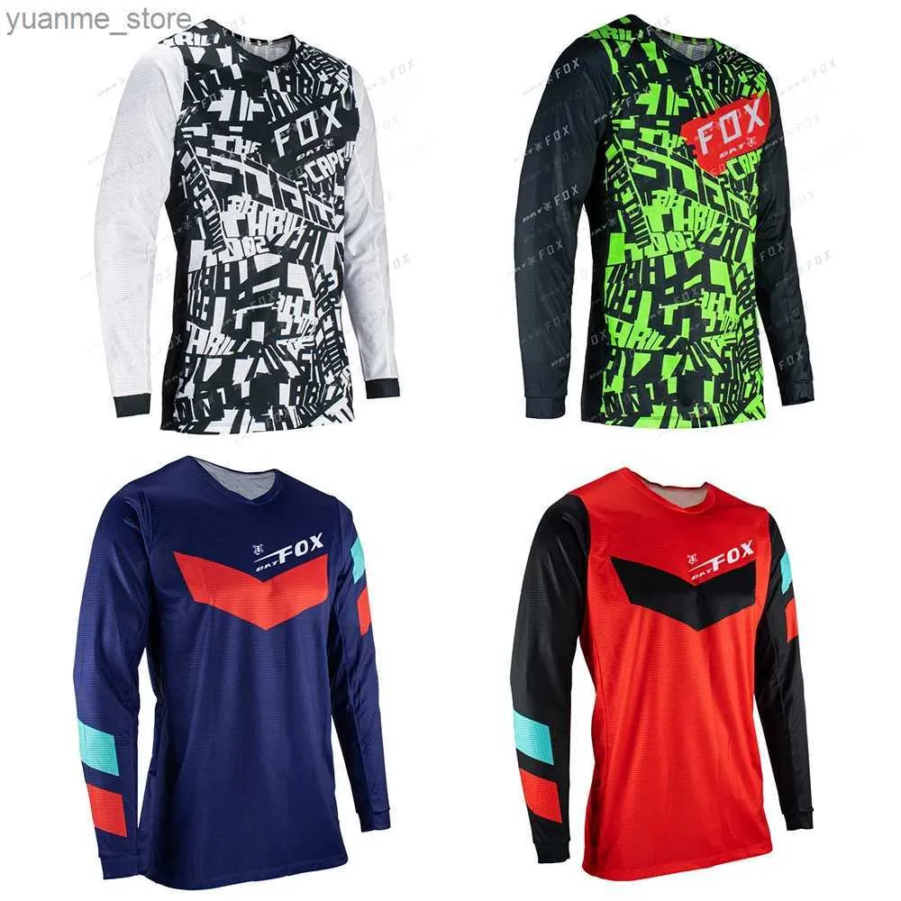 Les chemises à vélo en tête de la batte en descente en downhill jersey Camiseta Motocross T-shirt en maillot de montagne Cross Enduro Shirt à cycle rapide Maillot Ciclista Y240410