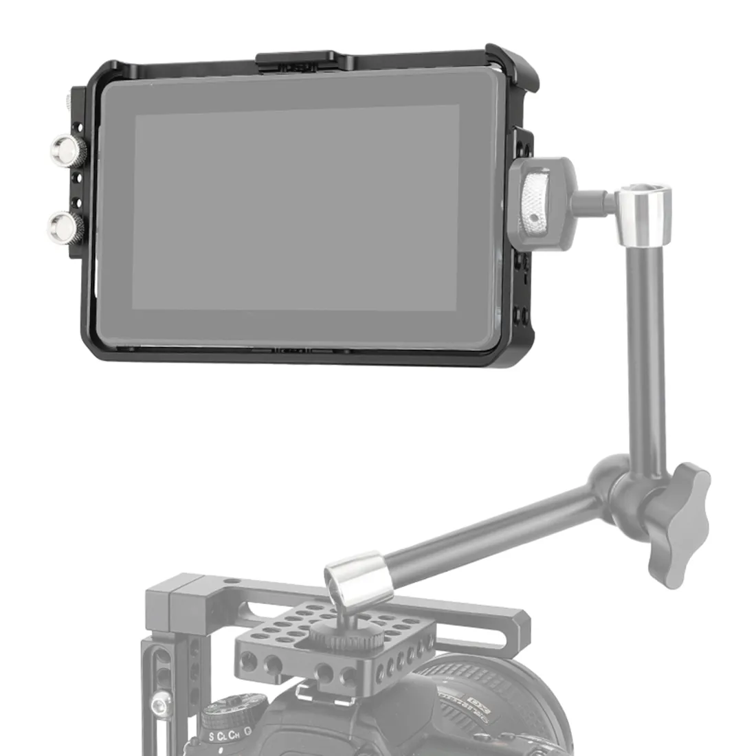 Nitze Cage + Pare-Soleil Pour Feelworld LUT7 / LUT7 PRO / LUT7S - Rails NATO, Fixation Solide, Protection Complète