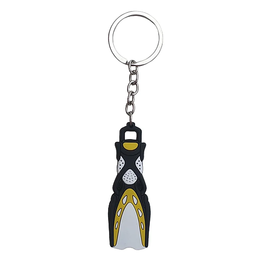 Scuba Flipper Key Chain Dive Fins Keychain Key Ring Holder Scuba Dive Flipper Keychain Keyring for Boat Tote Bag 