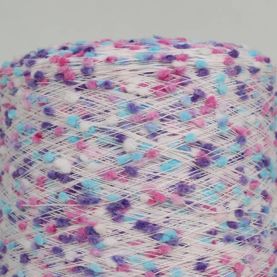 Japon Tendy Multi-Color Fancy Knot Yarn 50 g Polyester mélange Fil de gamme à main pour l'écharpe à crochet à la main Pull
