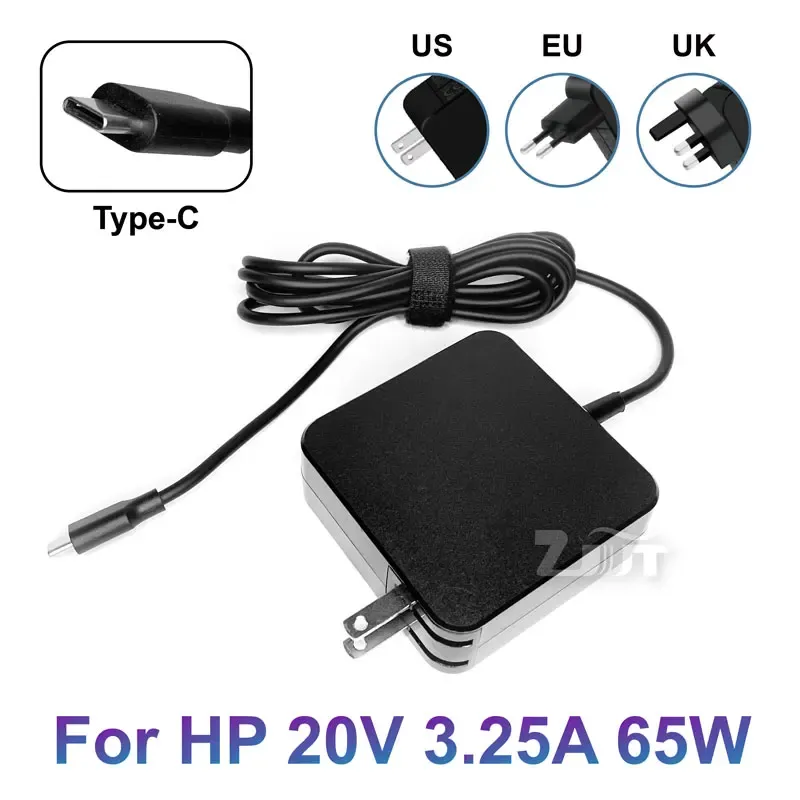Adattatore 65W USB Typec AC Power Adattatore Caricatore dell'adattatore per HP Elitebook Spectre 13 Elite X2 TPNAA03