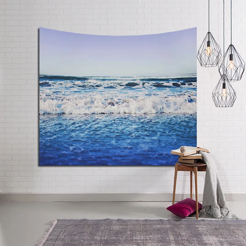 2017 Tapestry 3D Ocean Wave Stampato Attrema da spiaggia Tapestry Assiccato in stile moderno tavolo da casa tavolo da casa tavolo da parete tappeti sospesi coperta