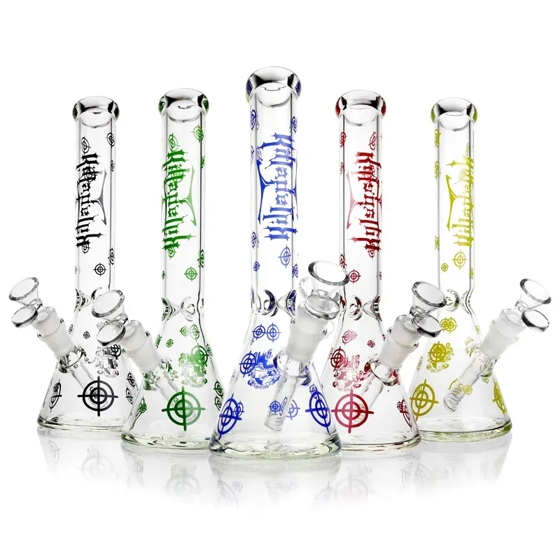 Hookahs Simple Glass Bong Glass Water Bong Beaker Base Bong 12 '' Killadelph Bong Pipes med 14 mm Joint Beakersyle Water Pipe