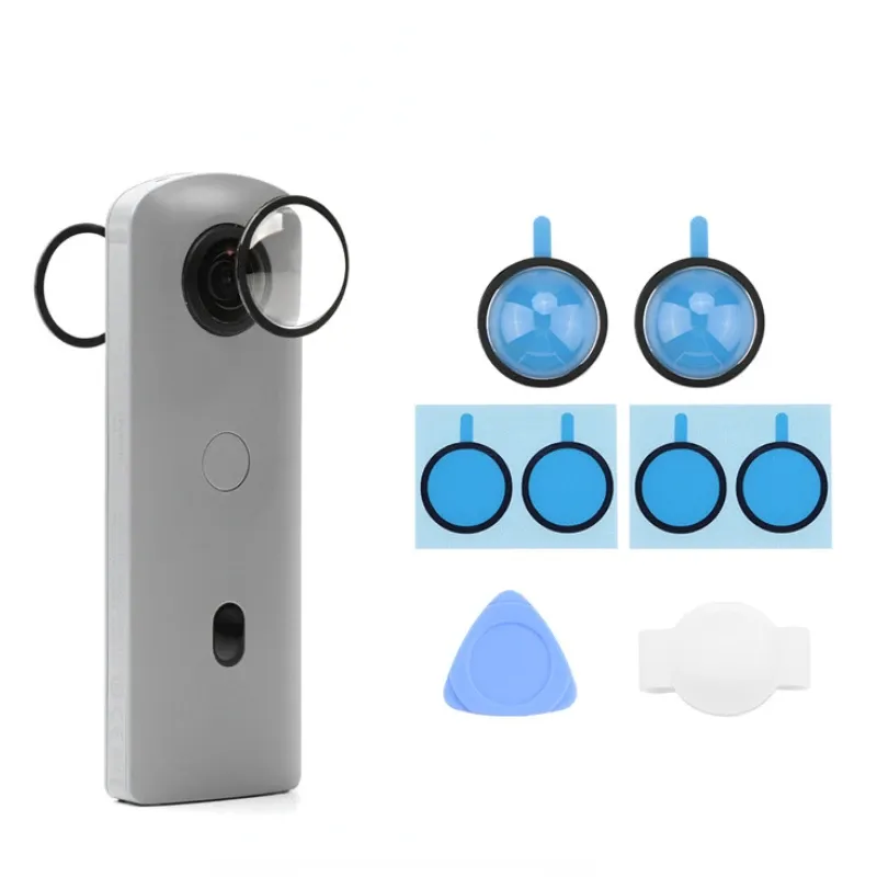 Ricoh Theta SC2/S/V Panoramik Kamera Scratseprose Prootif Koruyucu Lens Kapağı Ricoh Theta SC2 Aksesuarları için Aksesuarlar Lens Muhafızları