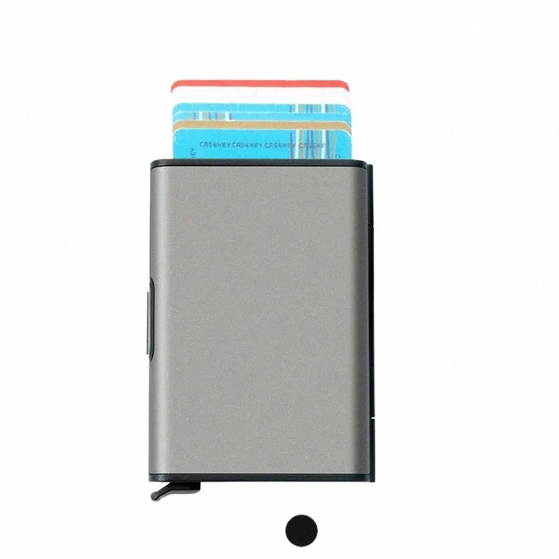 2023 Rfid Credit Card Holder Men Minimalist Coin Wallets Pop Up Metal Id Bank Cardholder Case Identificati Card Holder Folders q1tR#