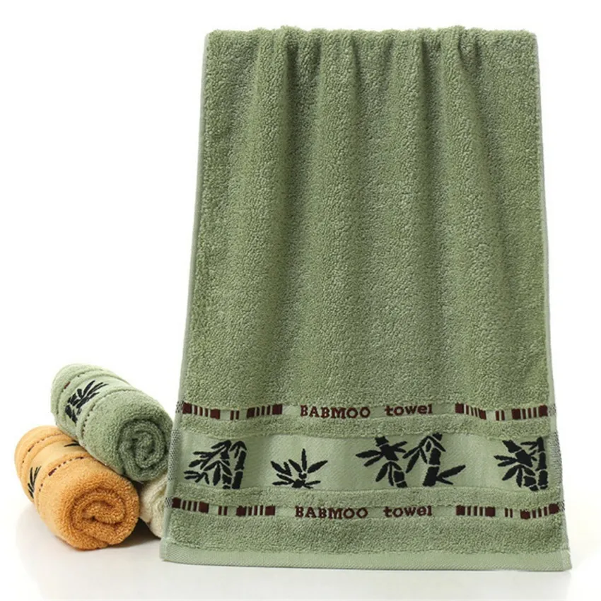 Serviette Jacquard Zhuo Mo-Bamboo Jacquard pour salle de bain, serviette à 3 couleurs, douce et meilleure valeur, encre noire, pause de largeur, 2 pcs, 3pcs