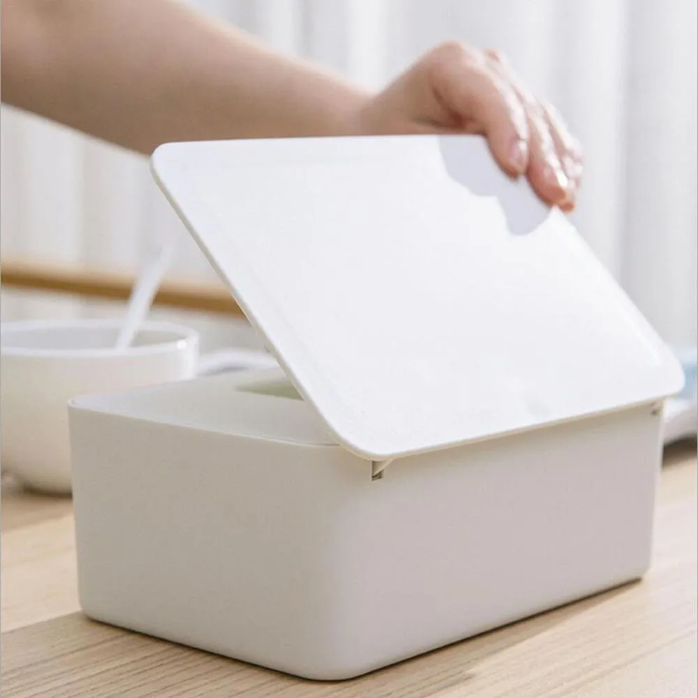 Caja de tejido húmedo Sello de escritorio Caja de almacenamiento de papel de papel de papel