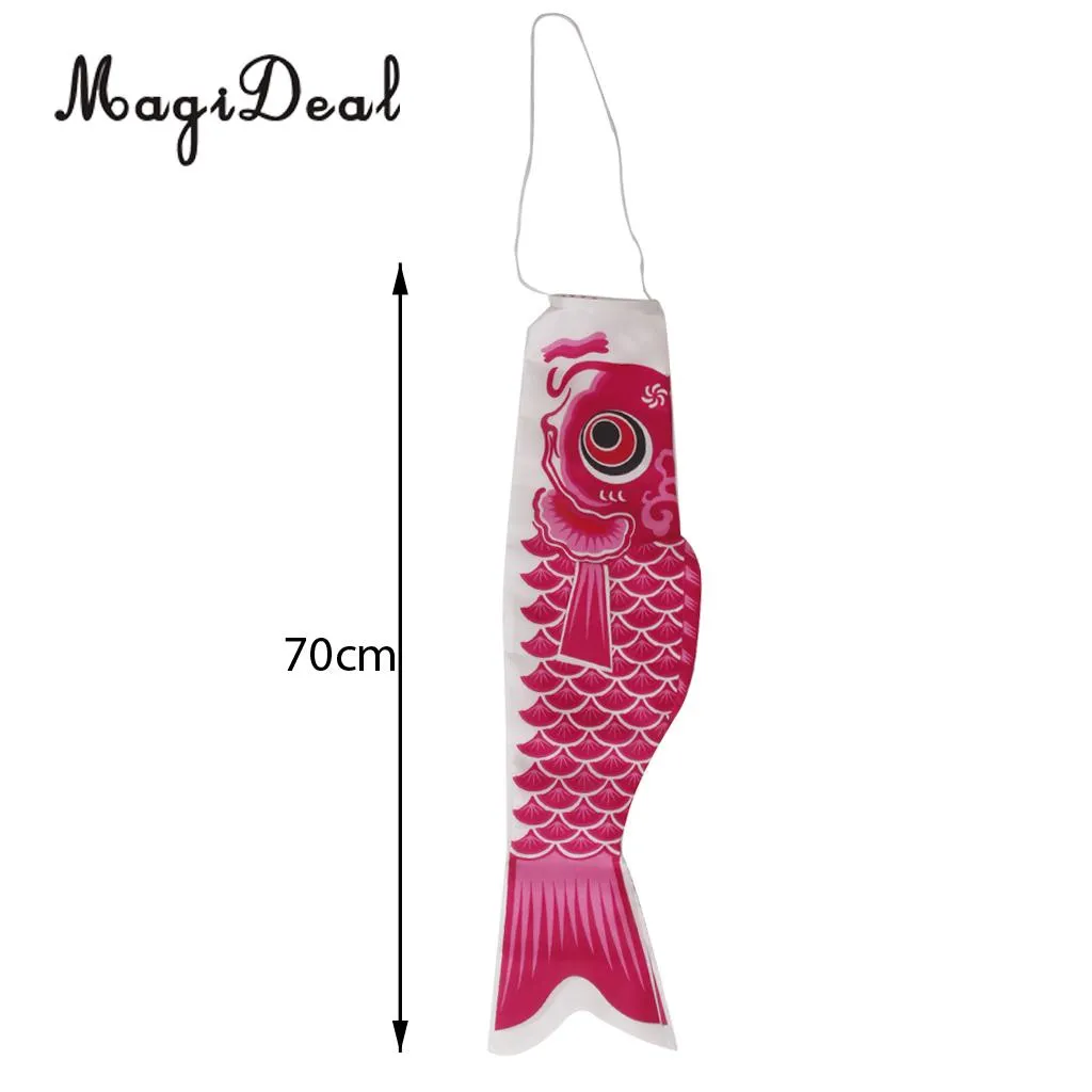 MagiDeal 40cm/55cm/70cm/100cm/150cm Japanese Windsock Carp Flag Koi Nobori Sailfish Fish Wind Streamer Home Party Decorations