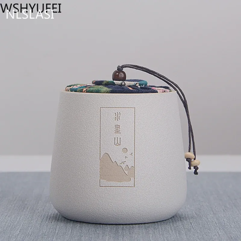 Ceramics Jar de té Tieguanyin Recipientes de té Bolsa de té Caja de almacenamiento de gres portátil Caddy Coffee Spice Canista