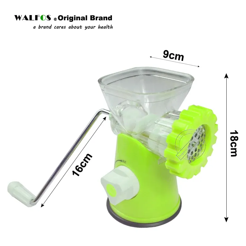 WALFOS High Quality Multifunctional Home Manual Meat Grinder For Mincing Meat/Vegetable/Spice Hand-cranked Meat Mincer Sausage