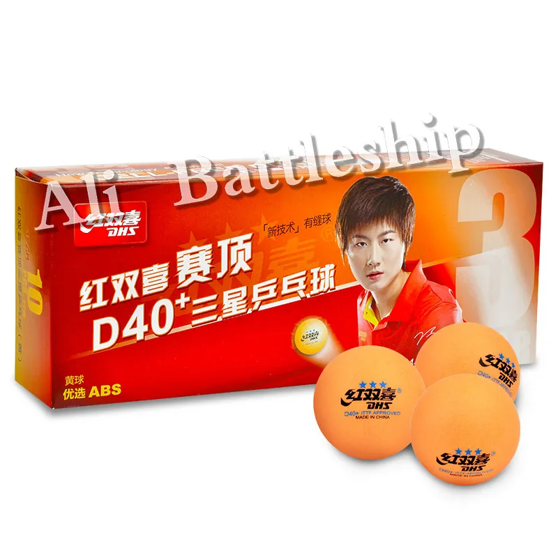 DHS 2018 New 3-Star D40+ Orange Table Tennis Balls 3 Star Seamed ABS Balls Plastic Poly Ping Pong Balls