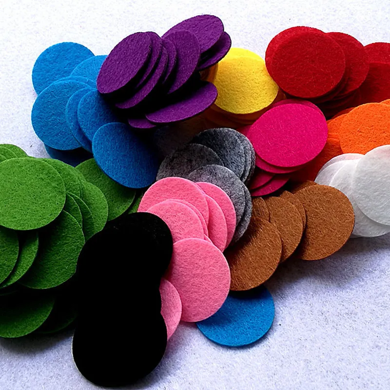 100pcs 3cm Round Patches en feutre colorées Tamps de tissu FELT