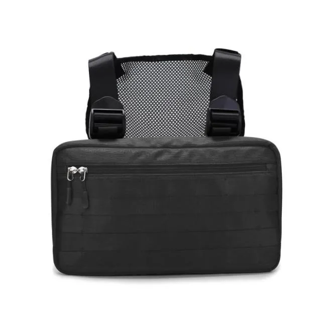 Men Tactical Chest Bag Men Bag Multifuncional Hiphop Nylon ID de teléfono celular Pelipadora de la cremallera2160290