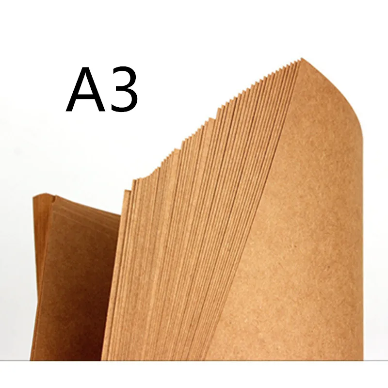 70-200gsm A3 Brown Kraft Paper DIY Thick Paperboard Card Making Craft ...
