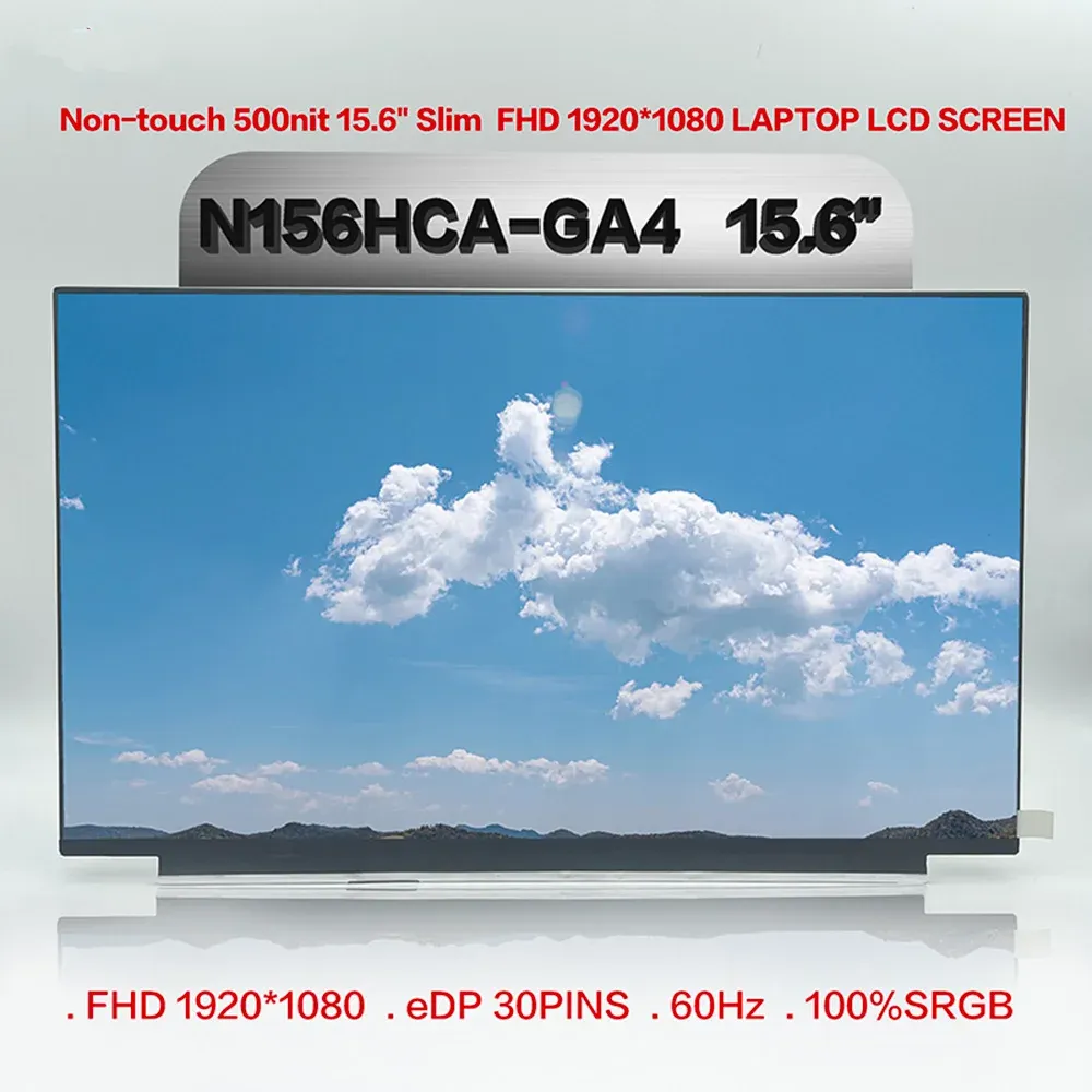 Pantalla 15.6 '' FHD LAPTOP LCD Pantalla Extactly N156HCA GA4 Fit NV156FHM N4R 500 Luminancia 100%SRGB FHD Matriz de pantalla 1920*1080 EDP 30PIN