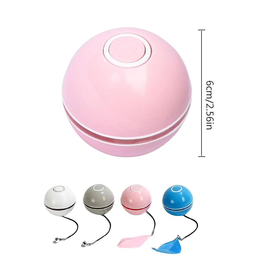 Smart Cat Toys USB Electric Pet Toys Magic Roller Ball Cat LED Rolling Flash Ball Toy Automatic Rotating Toy for Cat Dog Kids