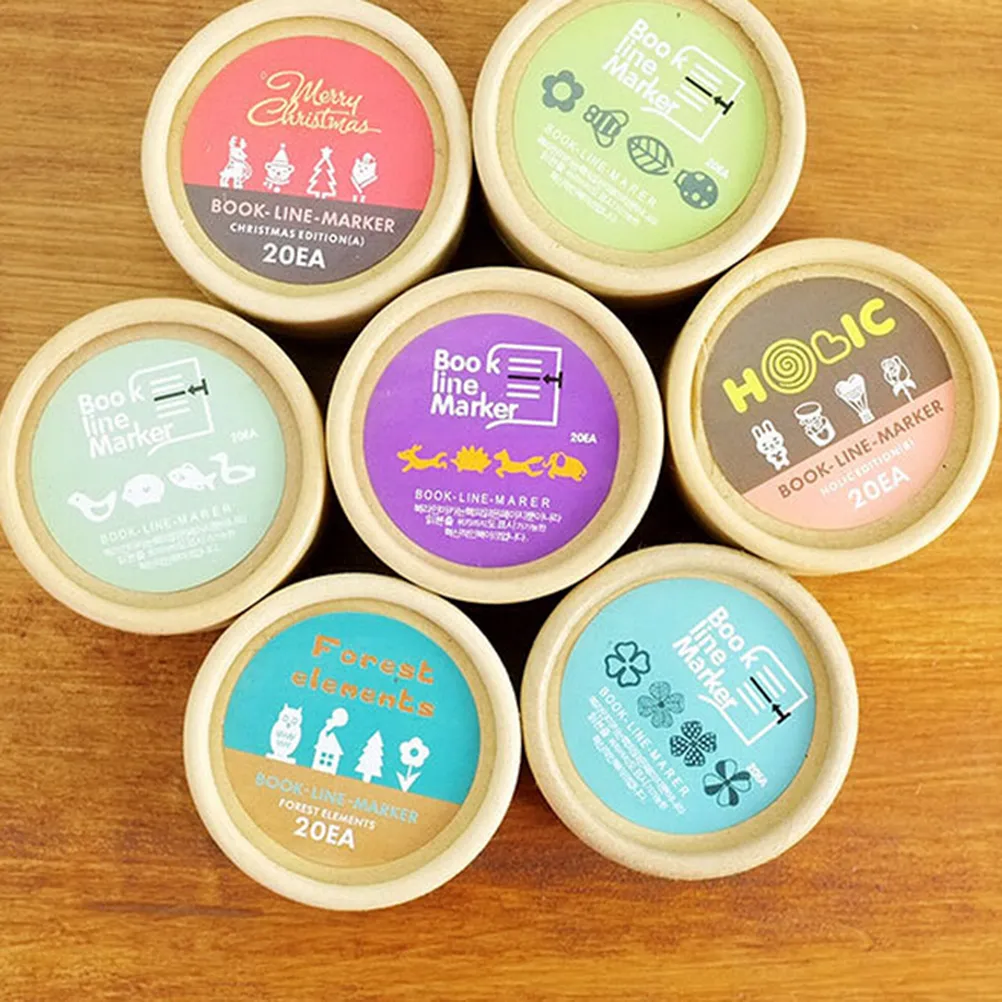 Mini Label Bookmark Mini Metal Bookmarks with Cute Case Box, - Office, School, and Book ...