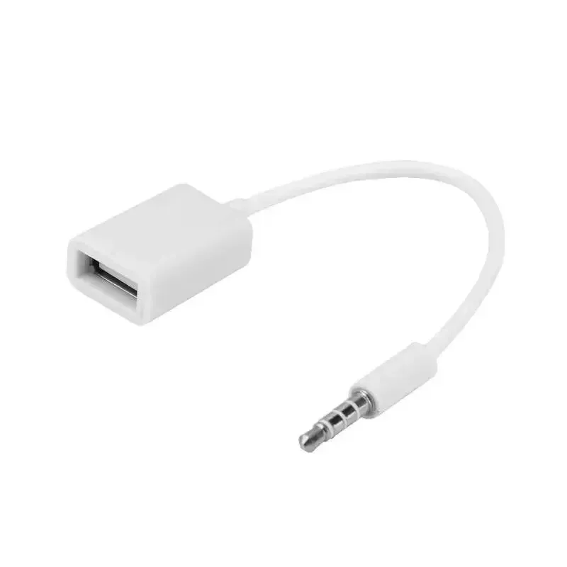 15 cm 3,5 mm 2.0 Cord Line Audio Aux Jack Man till USB Auto Car Accessories Typ A Female OTG Converter Adapter Kabeltråd