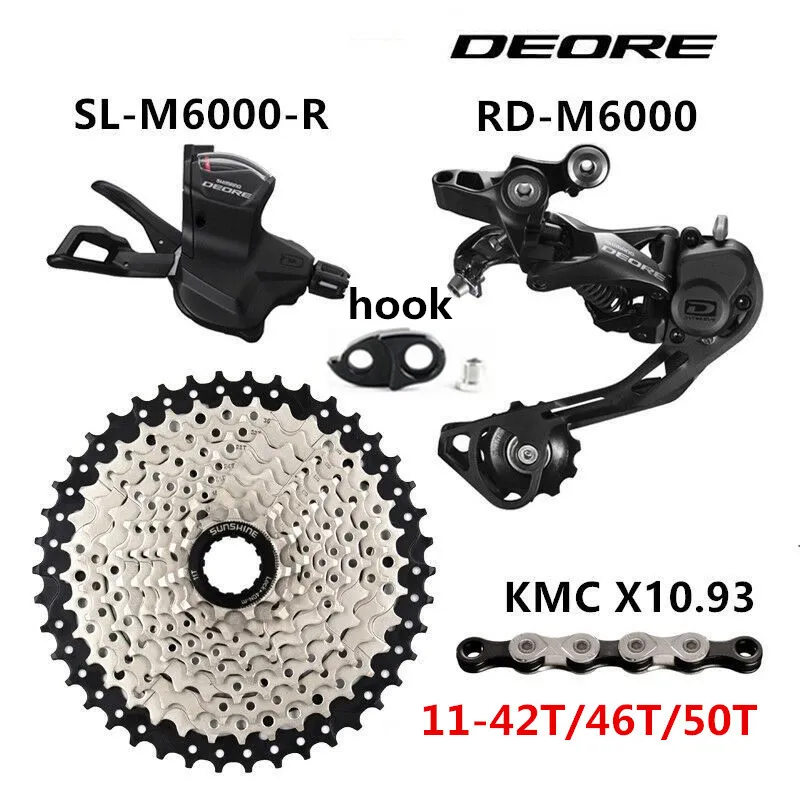 Shiman0 de0re m6000 groupset mountain bike 30 velocità rd-m6000 derailleur sl-m6000 shifter sunshine cassette kmc x10 kit catena