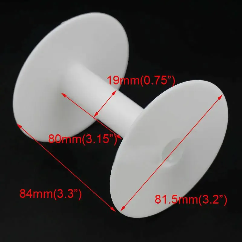 1/5/10pcs roue en plastique roue blanche Bouche de fil vide forme de forme ronde, utilisée pour le fil perlé, la corde métallique, le ruban, les accessoires de bijoux